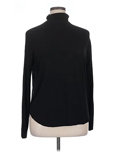 Pre-owned Majestic Filatures Long Sleeve Turtleneck In Black