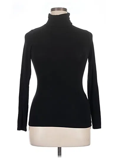 Pre-owned Majestic Filatures Long Sleeve Turtleneck In Black
