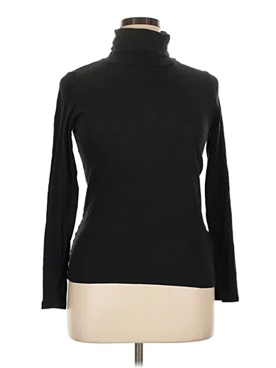 Pre-owned Majestic Filatures Long Sleeve Turtleneck In Black