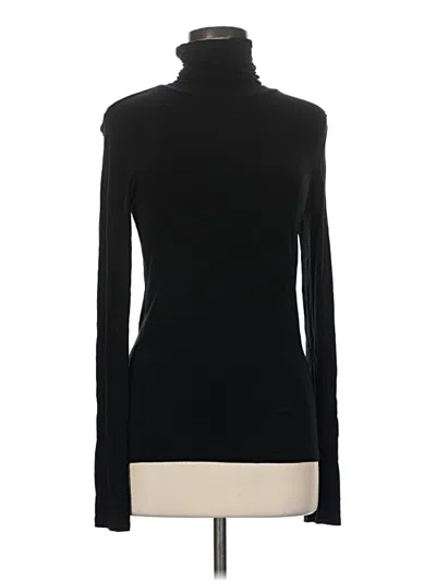 Pre-owned Majestic Filatures Long Sleeve Turtleneck In Black