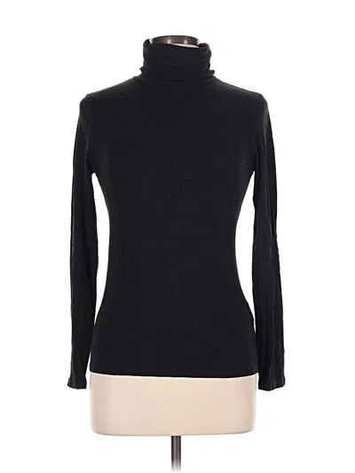 Pre-owned Majestic Filatures Long Sleeve Turtleneck In Black