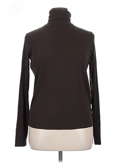 Pre-owned Majestic Filatures Long Sleeve Turtleneck In Brown