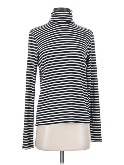 Pre-owned Majestic Filatures Long Sleeve Turtleneck In Silver