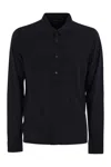 Majestic Long Sleeved Lyocell And Cotton Shirt In Black