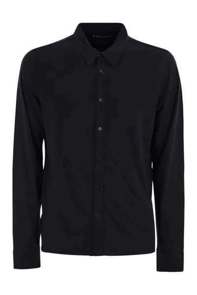 Majestic Filatures Long-sleeved Lyocell And Cotton Shirt