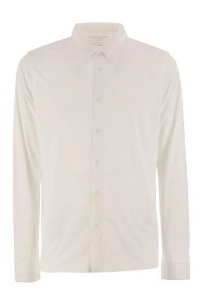 Majestic Filatures Long-sleeved Lyocell And Cotton Shirt