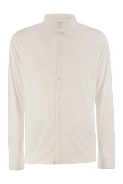 MAJESTIC MAJESTIC FILATURES LONG-SLEEVED LYOCELL AND COTTON SHIRT