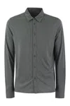 Majestic Long-sleeved Shirt In Lyocell And Cotton In Gray