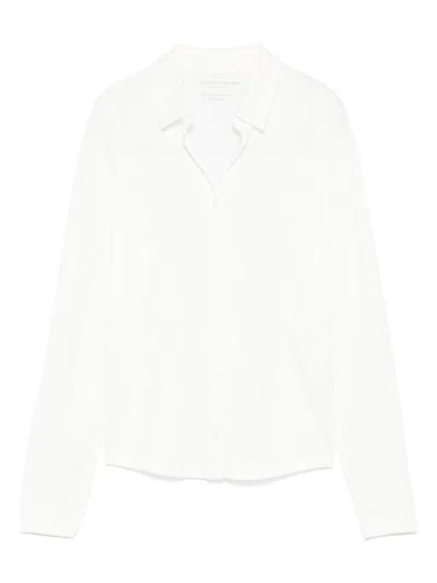 Majestic Filatures Long-sleeved White Shirt With Classic Collar