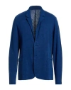 Majestic Filatures Man Blazer Blue Size M Linen In Blue