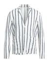Majestic Filatures Man Blazer White Size M Linen, Elastane In White