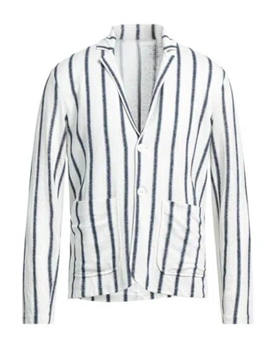 Majestic Filatures Man Blazer White Size M Linen, Elastane