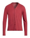 Majestic Filatures Man Cardigan Red Size M Wool, Cashmere In Red