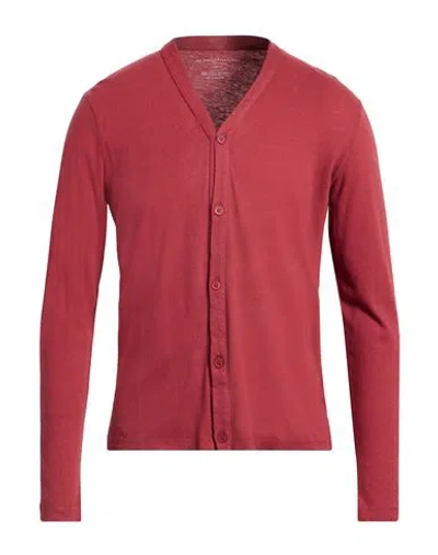 MAJESTIC MAJESTIC FILATURES MAN CARDIGAN BRICK SIZE M ORGANIC COTTON, CASHMERE