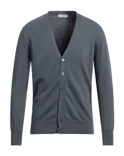 Majestic Filatures Man Cardigan Lead Size M Organic Cotton, Elastane In Grey