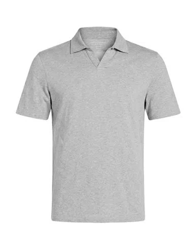 Majestic Filatures Man Polo Shirt Grey Size M Cotton, Elastane In Gray