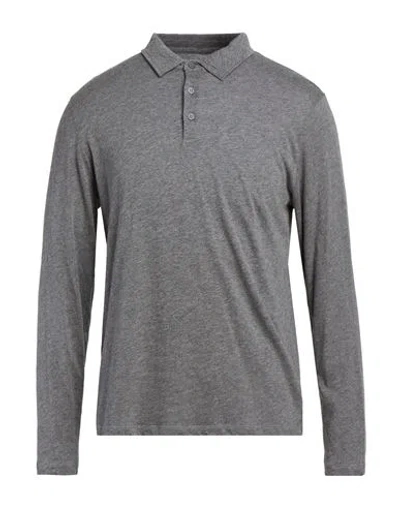 Majestic Filatures Man Polo Shirt Grey Size M Organic Cotton, Cashmere In Gray