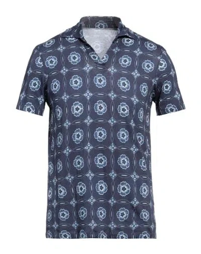 Majestic Filatures Man Polo Shirt Navy Blue Size M Cotton