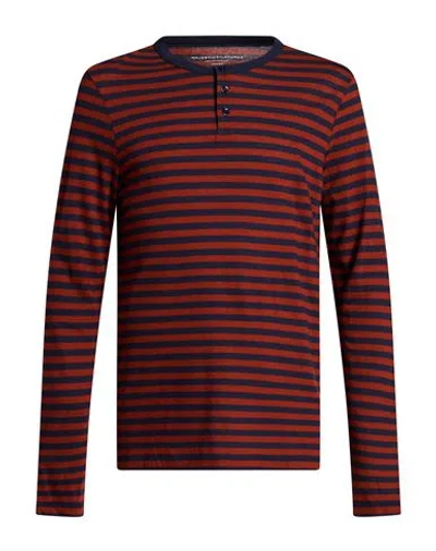 Majestic Filatures Man Polo Shirt Navy Size M Organic Cotton, Cashmere In Red
