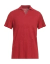 Majestic Filatures Man Polo Shirt Red Size M Linen, Elastane