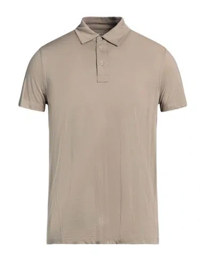 Majestic Filatures Man Polo Shirt Sand Size M Lyocell, Cotton In Beige