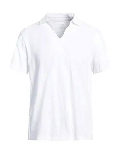 Majestic Filatures Man Polo Shirt White Size M Cotton