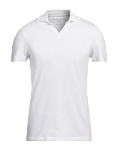 Majestic Filatures Man Polo Shirt White Size M Cotton