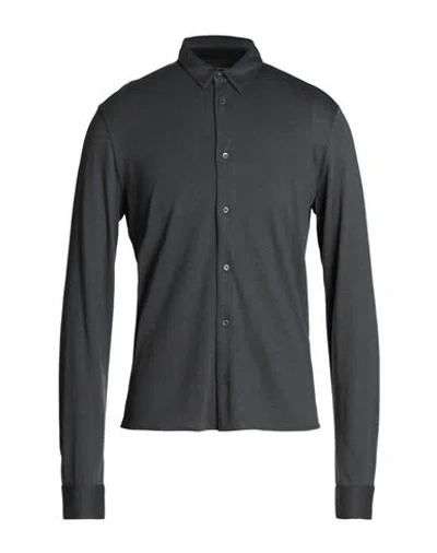 Majestic Filatures Man Shirt Charcoal Size M Lyocell, Cotton In Grey