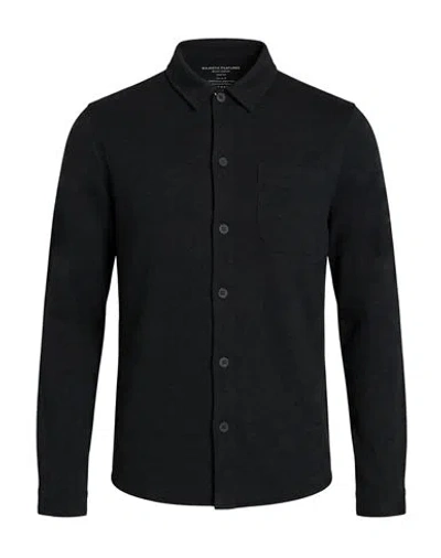 Majestic Filatures Man Shirt Charcoal Size M Organic Cotton In Black