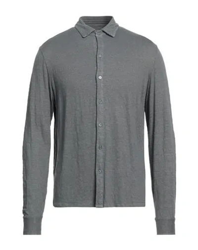 Majestic Filatures Man Shirt Grey Size M Linen, Elastane