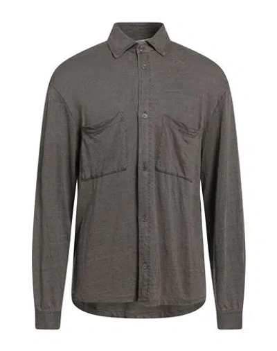 Majestic Filatures Man Shirt Military Green Size M Linen, Elastane