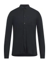 Majestic Filatures Man Shirt Navy Size M Linen, Elastane