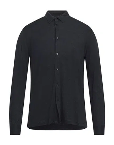 Majestic Filatures Man Shirt Navy Size M Linen, Elastane