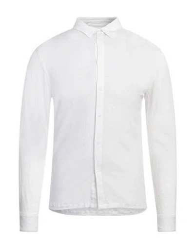 Majestic Filatures Man Shirt White Size M Linen, Elastane In White