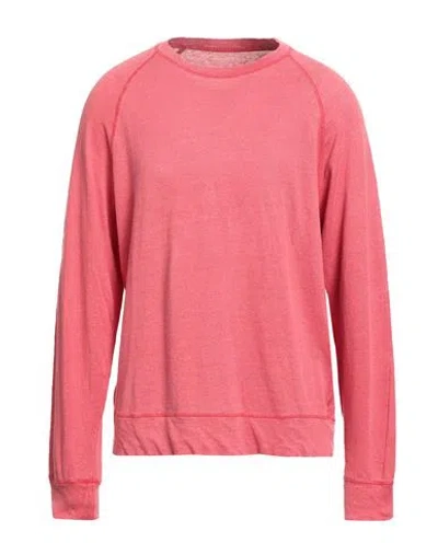Majestic Filatures Man Sweater Coral Size Xxl Linen, Elastane In Pink