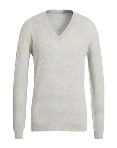 Majestic Filatures Man Sweater Light Grey Size M Cashmere In Gray