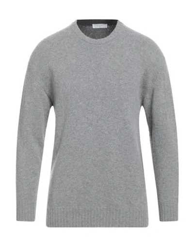 Majestic Filatures Man Sweater Light Grey Size M Wool, Cashmere In Gray