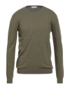 Majestic Filatures Man Sweater Military Green Size M Organic Cotton, Elastane In Green
