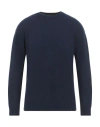 Majestic Filatures Man Sweater Navy Size M Organic Cotton, Elastane In Navy Blue