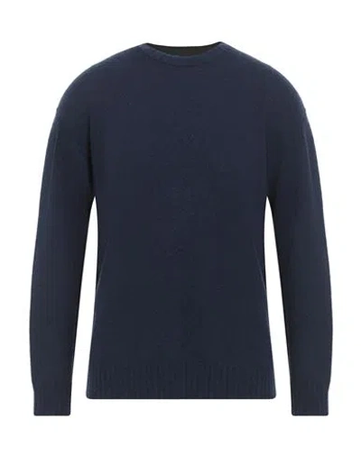 Majestic Filatures Man Sweater Navy Size M Organic Cotton, Elastane In Navy Blue