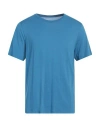 Majestic Filatures Man T-shirt Azure Size Xxl Lyocell, Cotton In Blue