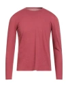 Majestic Filatures Man T-shirt Brick Size M Cotton, Cashmere In Red