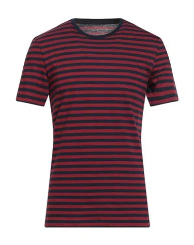 Majestic Filatures Man T-shirt Burgundy Size M Organic Cotton, Cashmere In Red