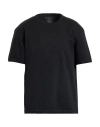 Majestic Filatures Man T-shirt Charcoal Size M Organic Cotton In Black