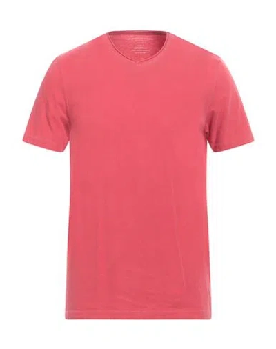Majestic Filatures Man T-shirt Coral Size M Cotton, Elastane In Red