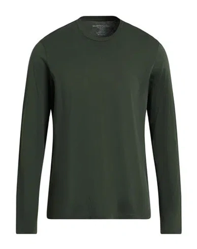 Majestic Filatures Man T-shirt Dark Green Size M Cotton