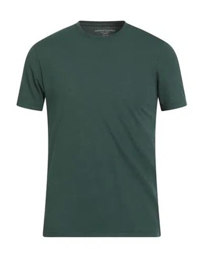 Majestic Filatures Man T-shirt Dark Green Size M Organic Cotton, Recycled Cotton