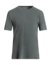 Majestic Filatures Short-sleeved T-shirt In Lyocell And Cotton In Gray