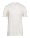 Majestic Filatures Man T-shirt Ivory Size M Linen, Elastane In White