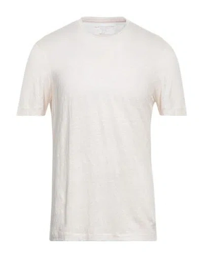 Majestic Filatures Man T-shirt Ivory Size M Linen, Elastane In White